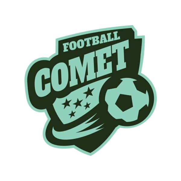 Comet Football logo template サムネイル